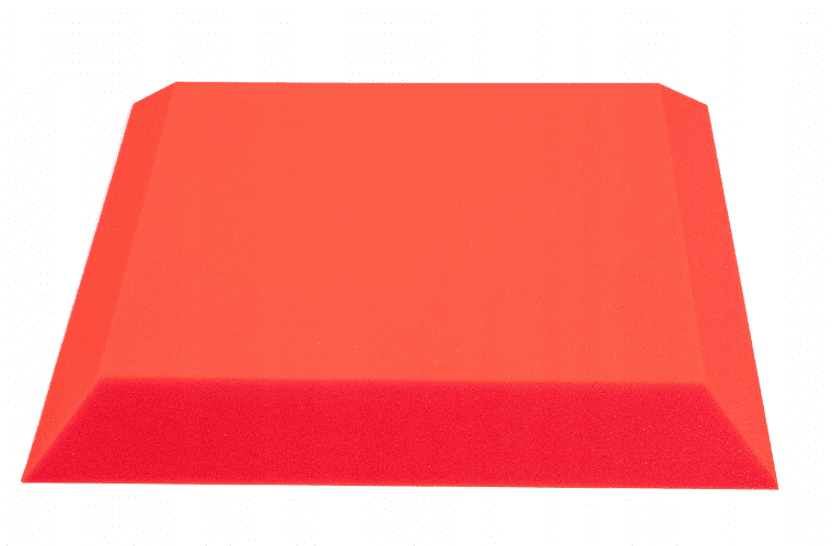 Bitmat Akustický panel trapéz 50x50cm, hrúbka 5cm, červený
