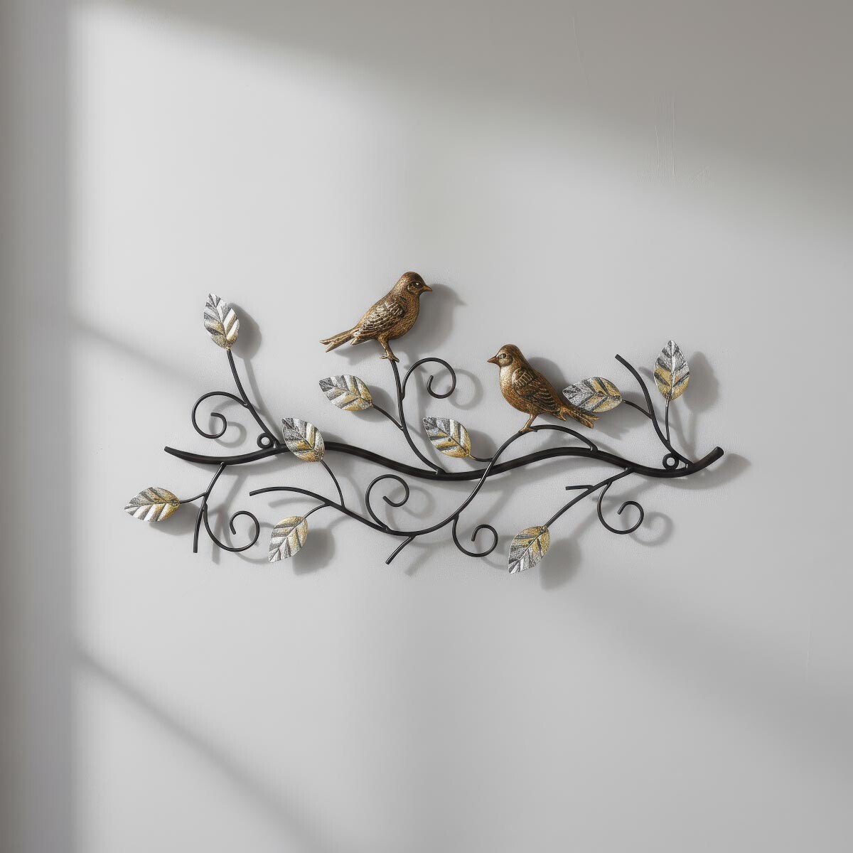 Kovová dekorácia Vtáky, ktoré sa na seba pozerajú