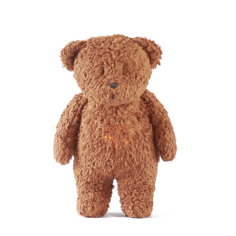 MOONIE Organic Humming Macko Svetlo a Zvuk Caramel