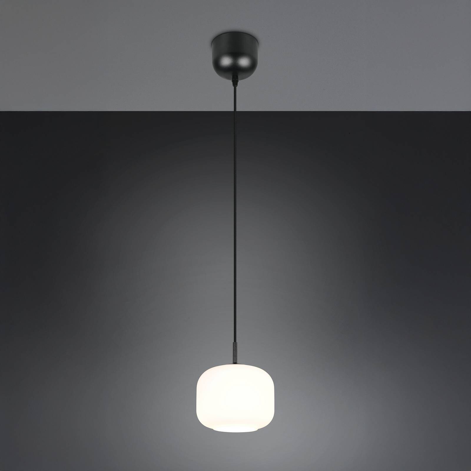 Závesné svietidlo Signe, Ø 15 cm, biele, sklo, E14