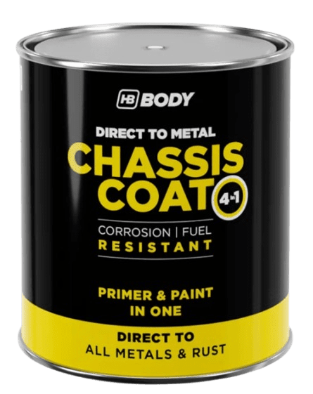 HB BODY CHASSI 410 - Polomatný antikorózny náter 4v1 (RAL 3000 - ohnivá červená, 0,4 L)