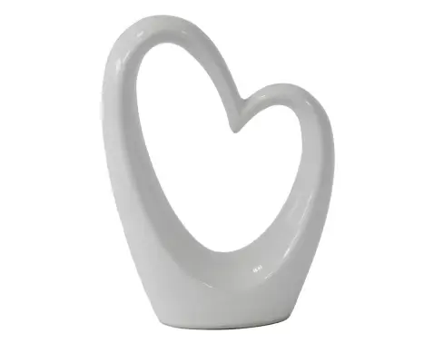 Dekorácia Srdce, biela%