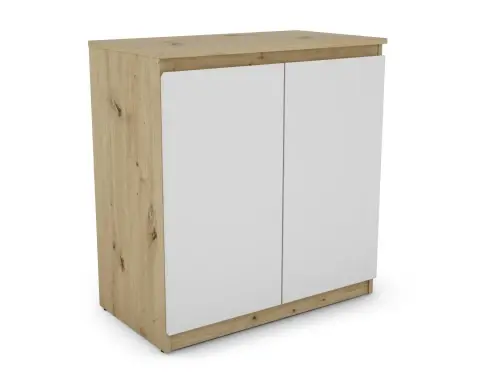 Skrinka 2-dverová Carlos, dub artisan/biela, 75 cm%