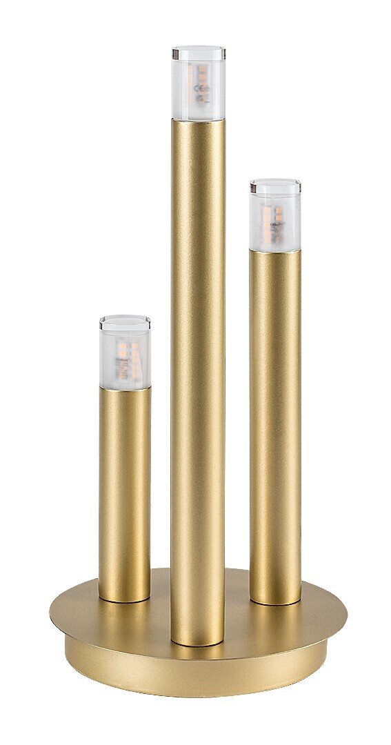 Rabalux Zlatá stolová lampa Ramira pre žiarovku 3x G9 74366