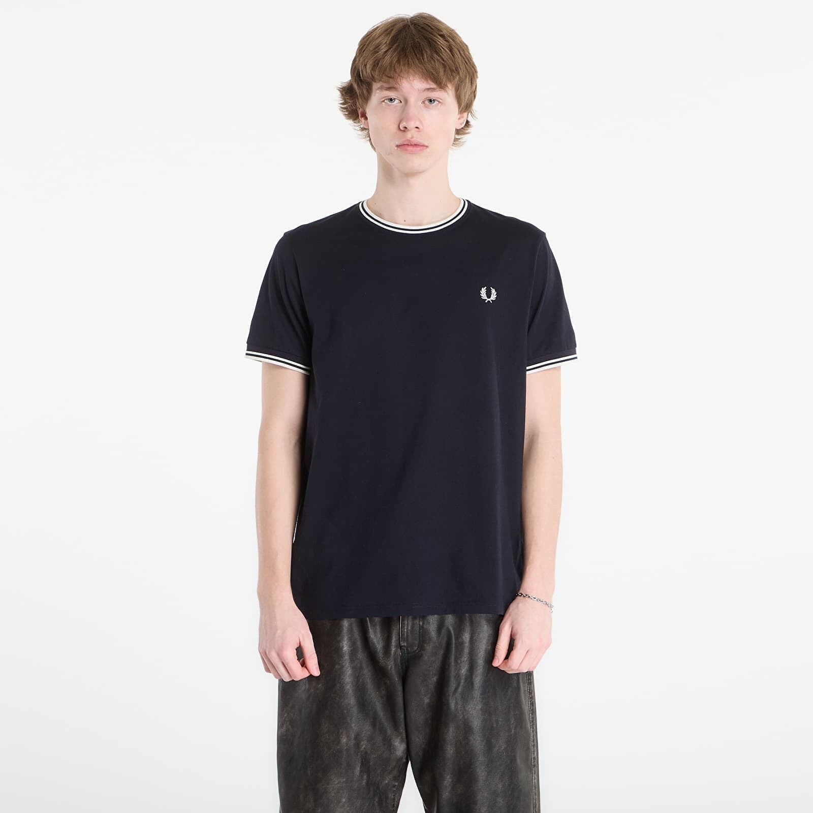 Tričko FRED PERRY Twin Tipped T-Shirt Navy S