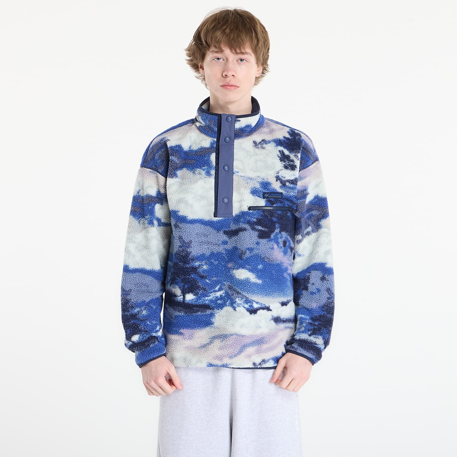 Mikina Columbia Helvetia™ Half Snap Fleece With Print Collegiate Navy/ Dreaming XL