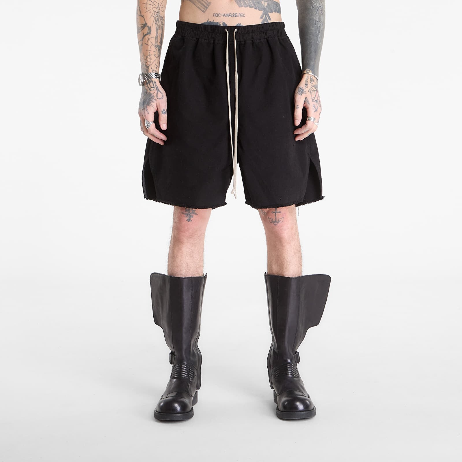 Šortky Rick Owens DRKSHDW Long Boxers Butt Zip Shorts Black S