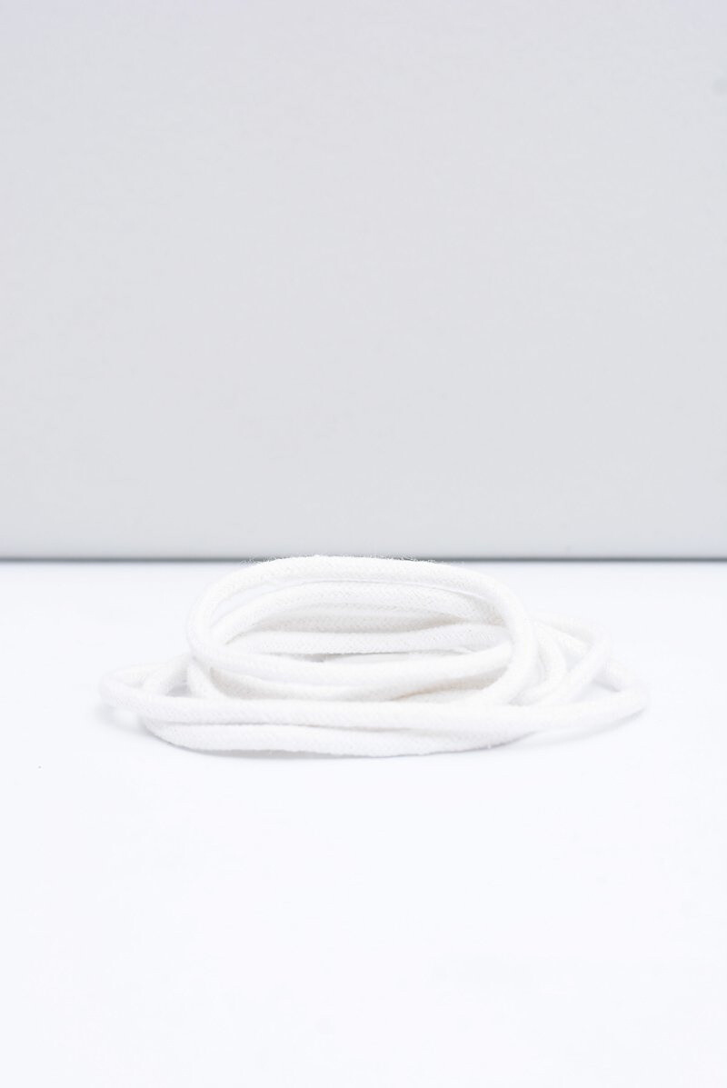 Biele okrúhle šnúrky Corbby