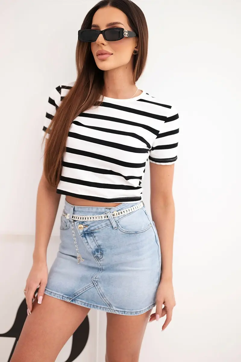 Kesi M.Sara mini rifľová sukňa s retiazkou