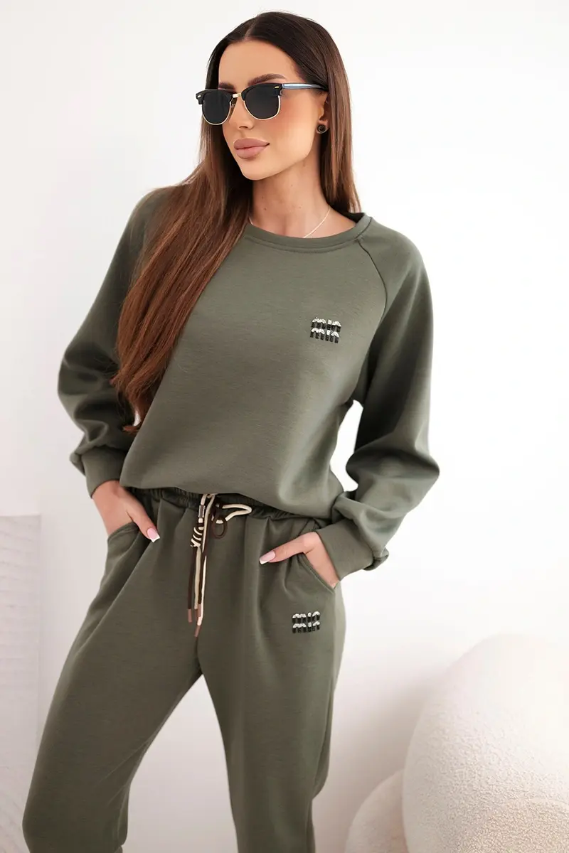 Dámska súprava Kesi z viskózy, khaki