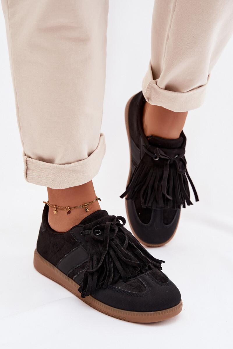 Dámske tenisky s čiernymi strapcami Dorivelle