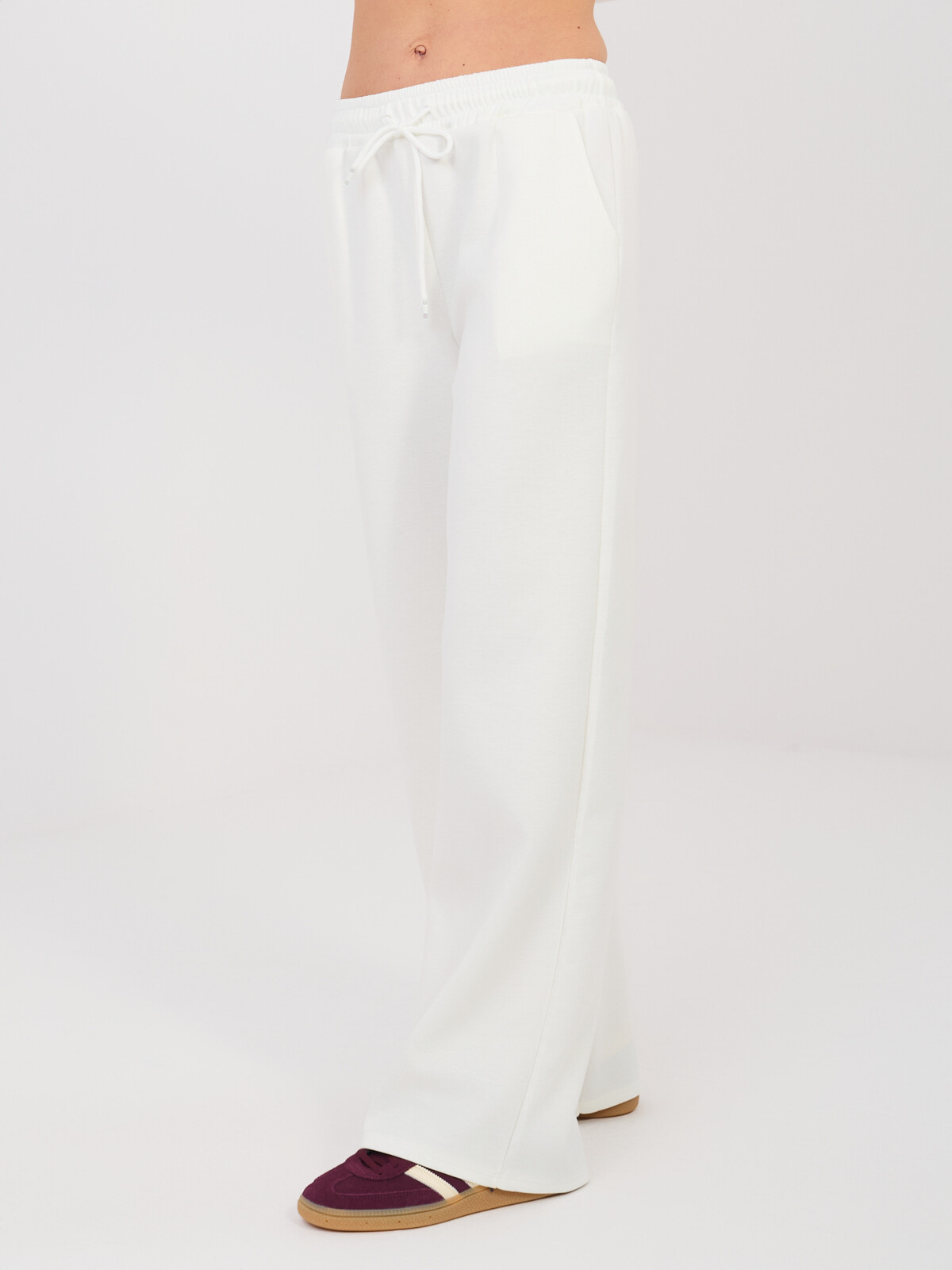 Dámske voľné nohavice ecru