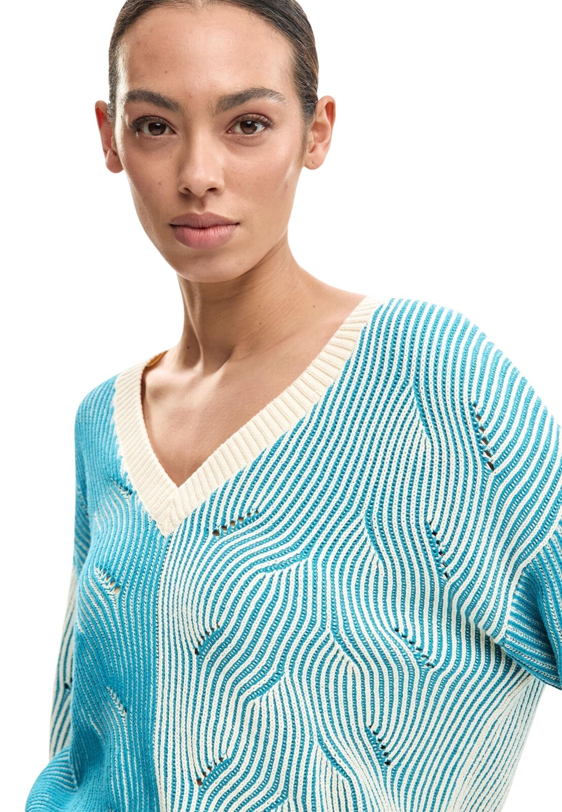 Desigual dámsky sveter s výstrihom do V