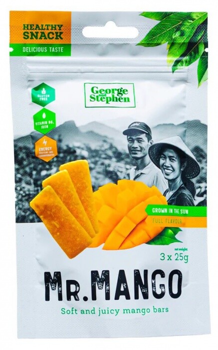 George and stephen ovocné tyčinky 3x25 g - mango