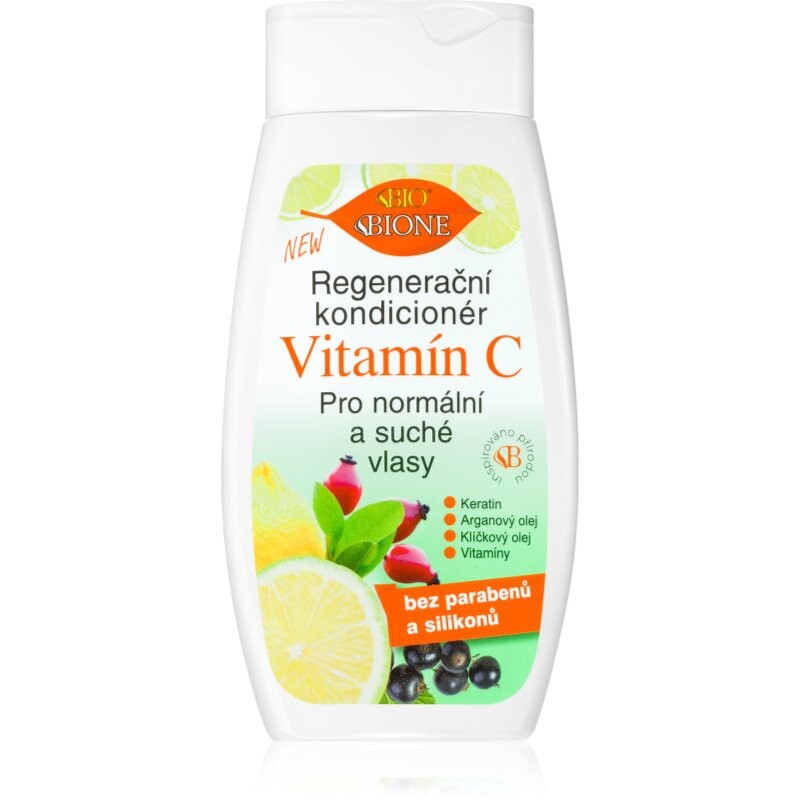 Bione Cosmetics Vitamín C regeneračný kondicionér pre normálne až suché vlasy 260 ml