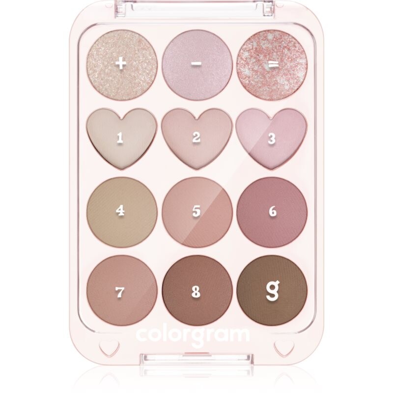 Colorgram Pin Point Eyeshadow Palette paletka očných tieňov pre dokonalý vzhľad odtieň 02 Pink+Mauve 9.9 g