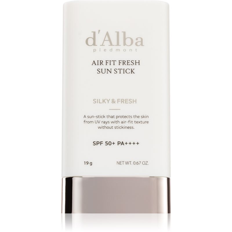 d'Alba Air Fit Fresh Sun Stick opaľovací krém v tyčinke s upokojujúcim účinkom SPF 50+ 19 g