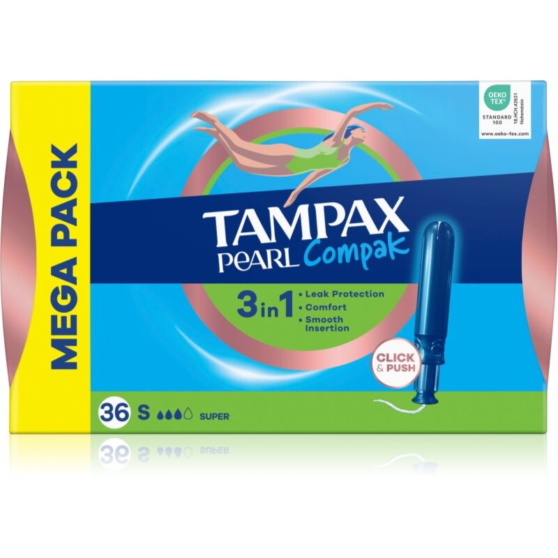 Tampax Pearl Compak Super tampóny s aplikátorom 36 ks
