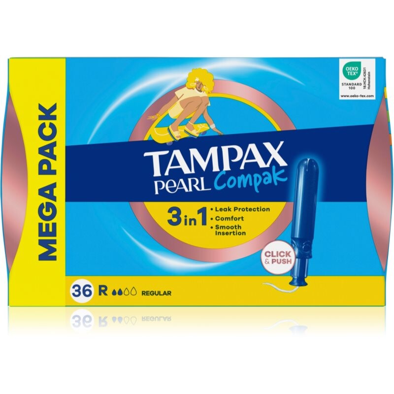 Tampax Pearl Compak Regular tampóny s aplikátorom 36 ks