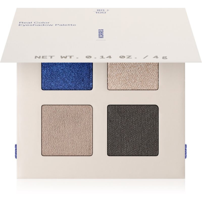 Korres Real Color Natural Palette paletka očných tieňov odtieň 02 Smokey Sea 4 g