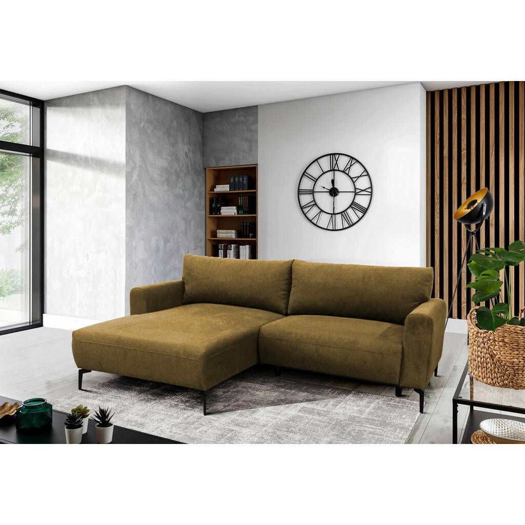 MID.YOU ROHOVÁ SEDACIA SÚPRAVA, textil, žltá
