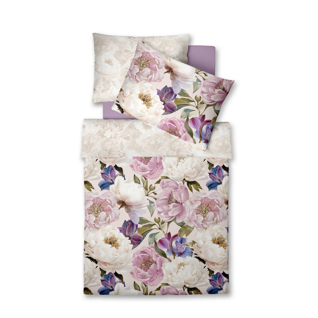 Fleuresse POSTEĽNÁ BIELIZEŇ, makosatén, lila, biela, magenta, olivovozelená, hnedofialová,