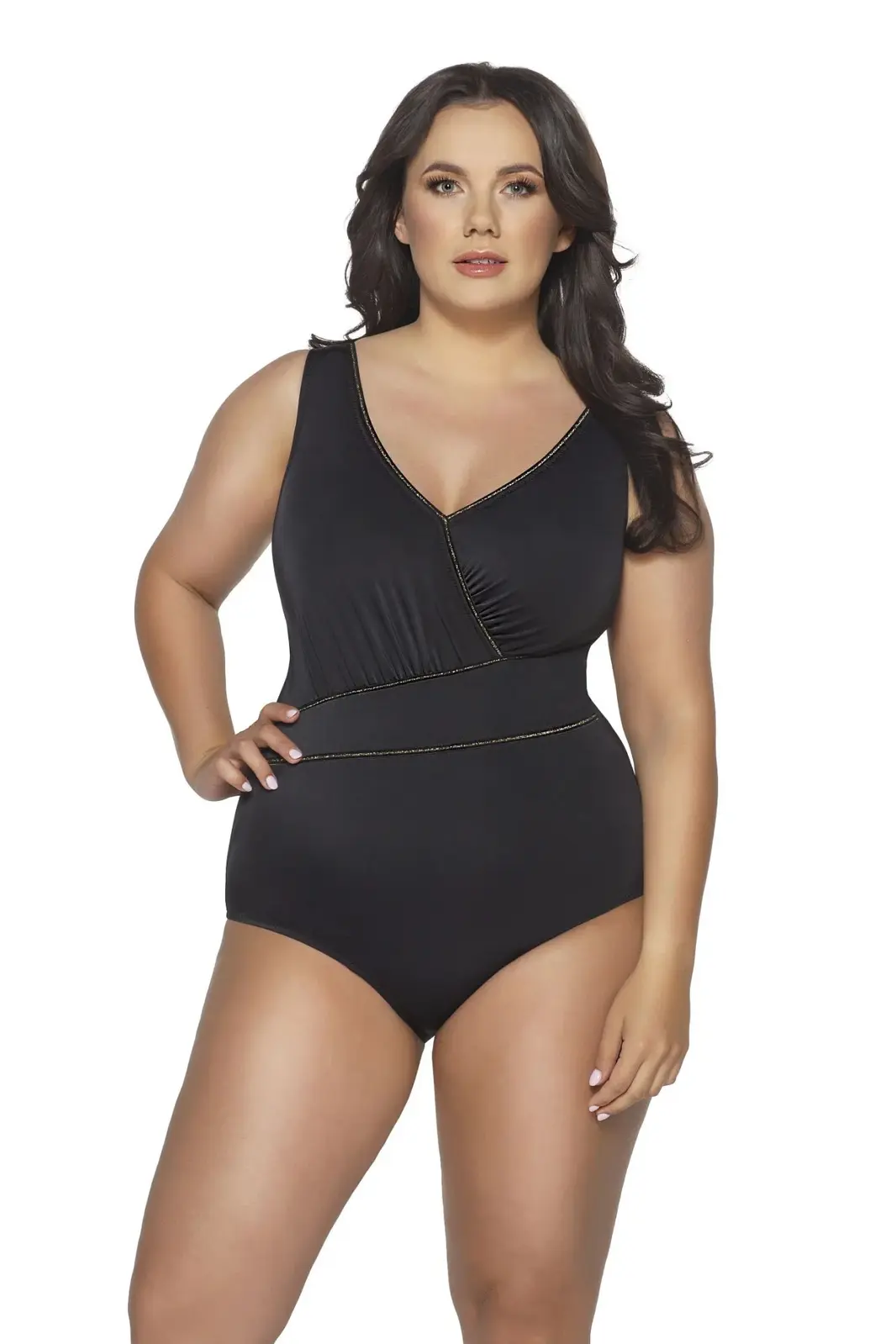 Dámske jednodielne plavky 59 čierna - AVA černá 80/G