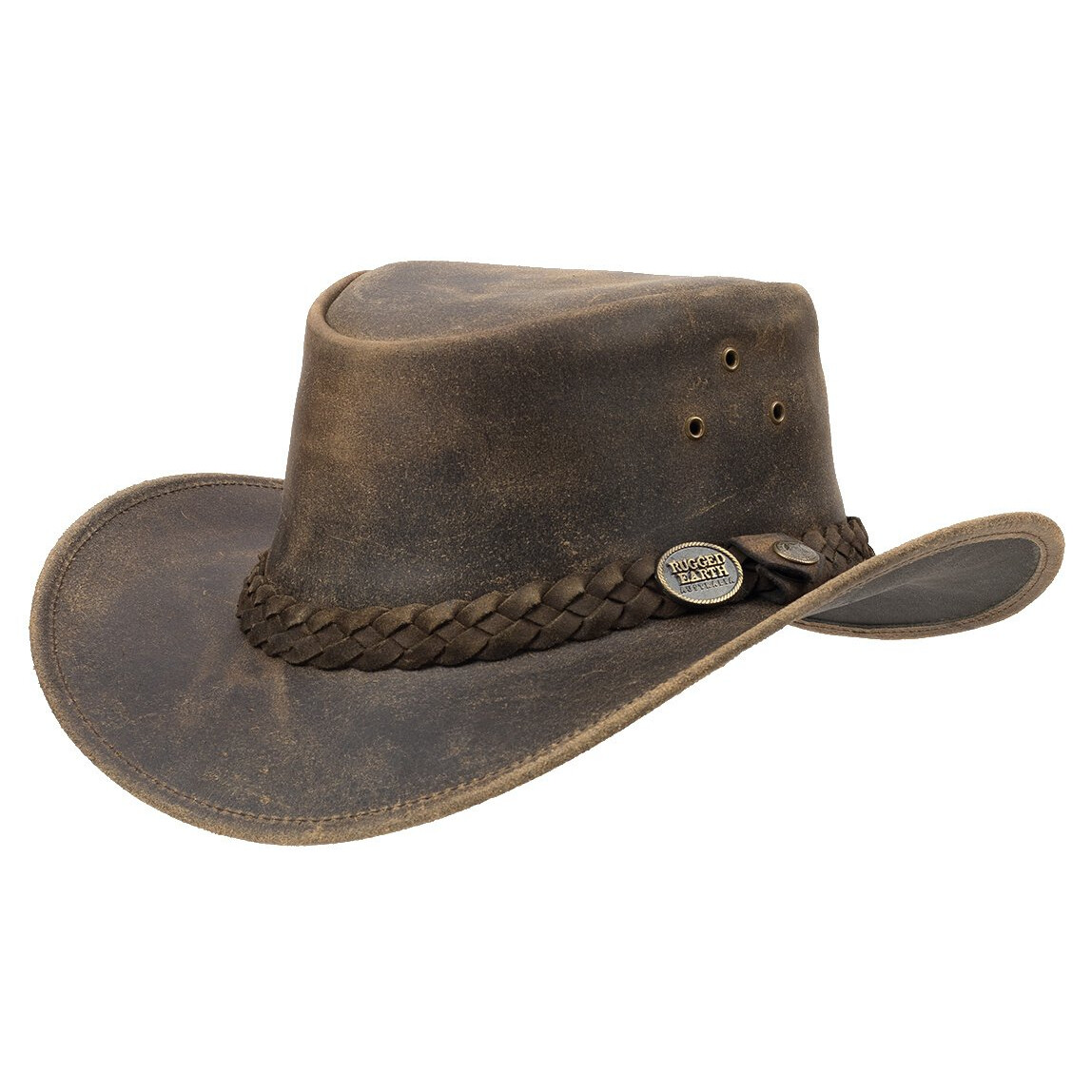 Klobúk kožený Rugged Earth Pathfinder Classic - hnedý,
