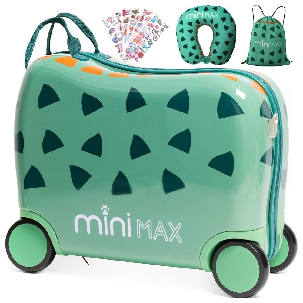 Kufor detský Aerolite MiniMax Ride-On Crocodile - zelený