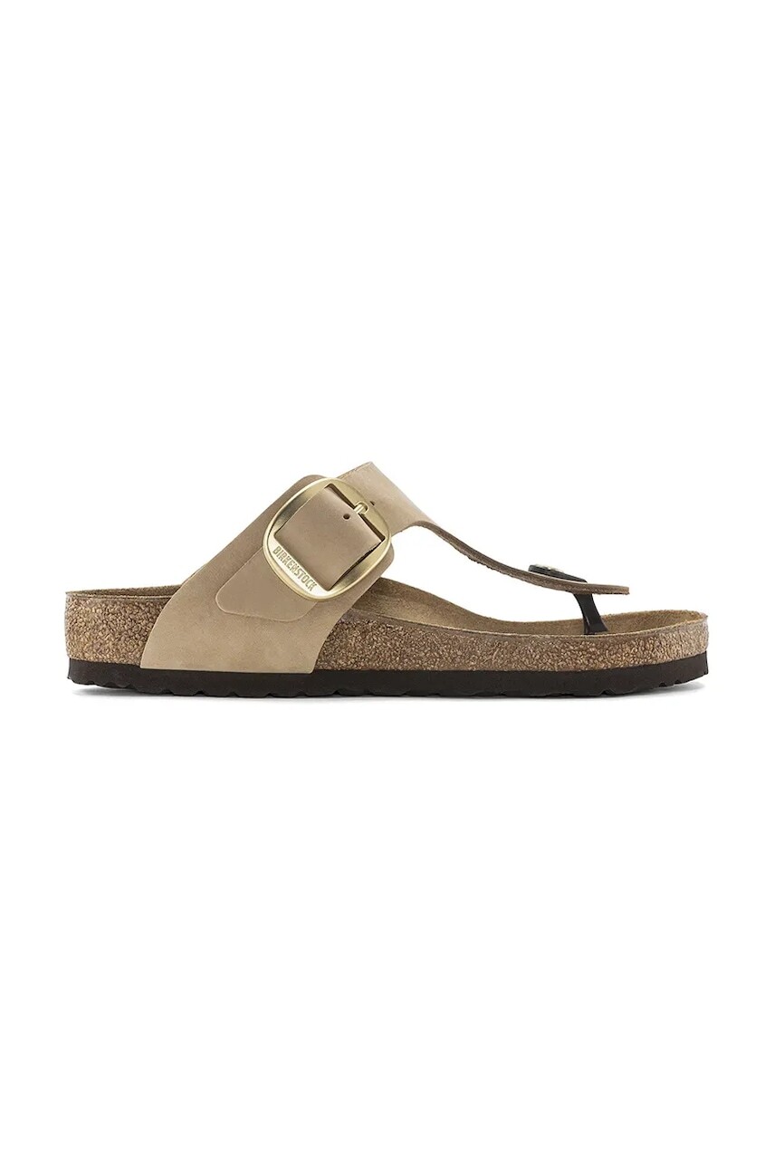 Nubukové šľapky Birkenstock Gizeh Big Buckle