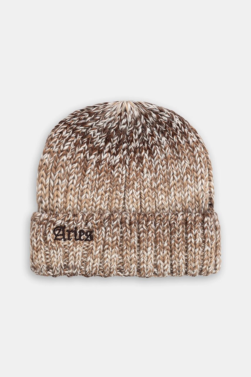 Čiapka s prímesou vlny Aries Rib Knit Space Dye
