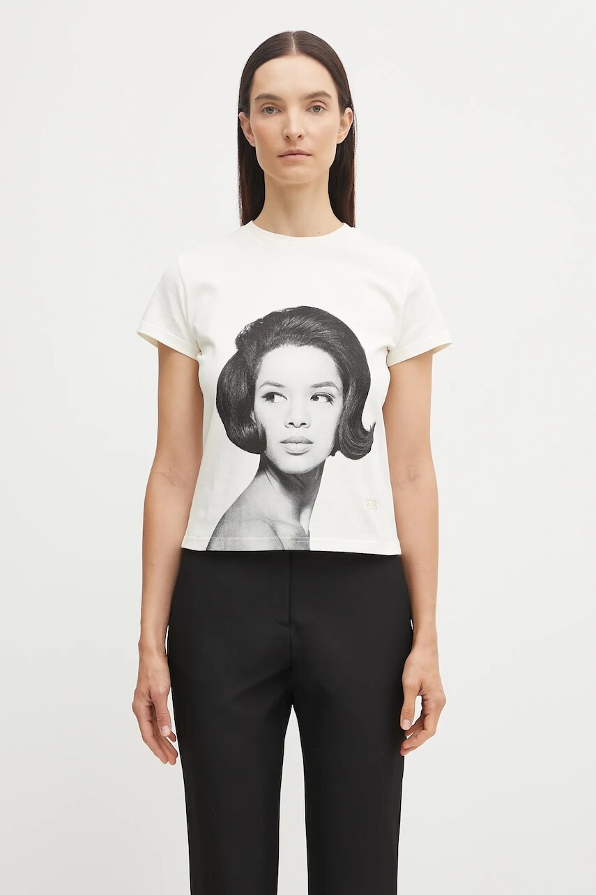 Bavlnené tričko Wales Bonner Selah Cropped T Shirt