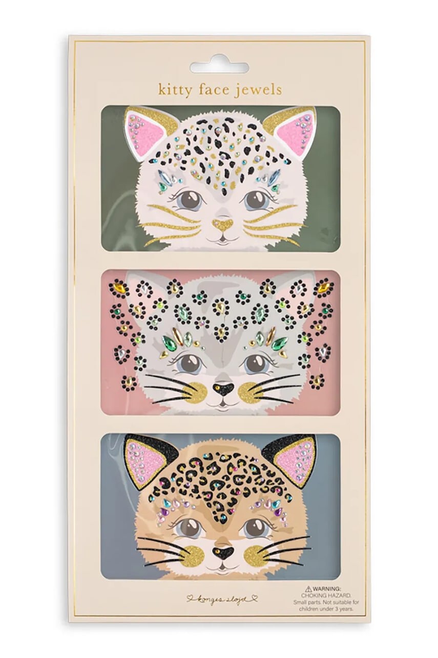 Nálepky na tvár Konges Sløjd KITTY FACE JEWELS