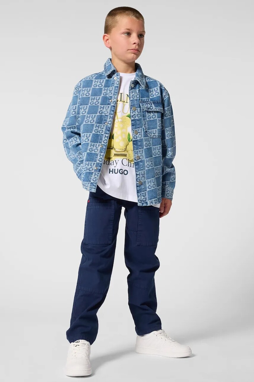 Detská riflová košeľa HUGO