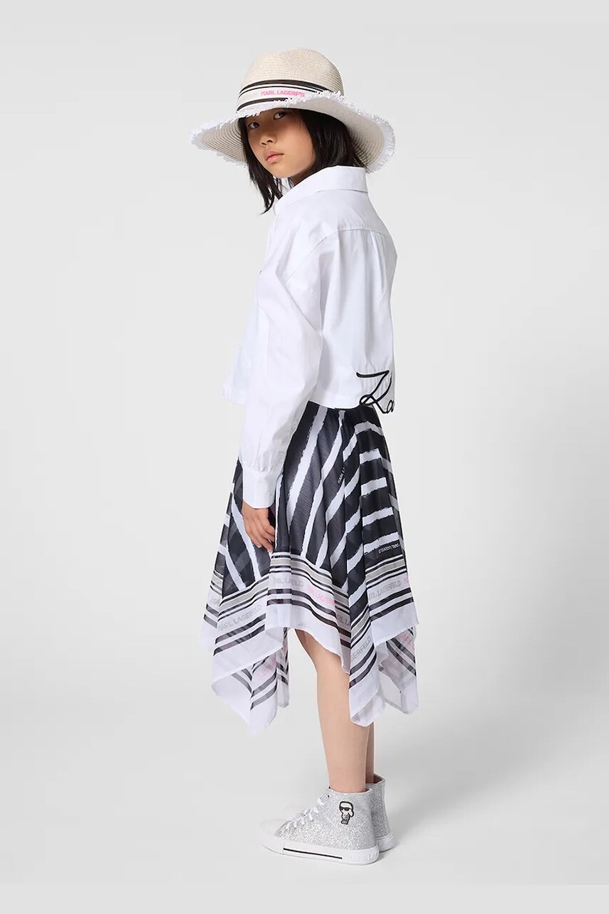 Detská bavlnená košeľa Karl Lagerfeld