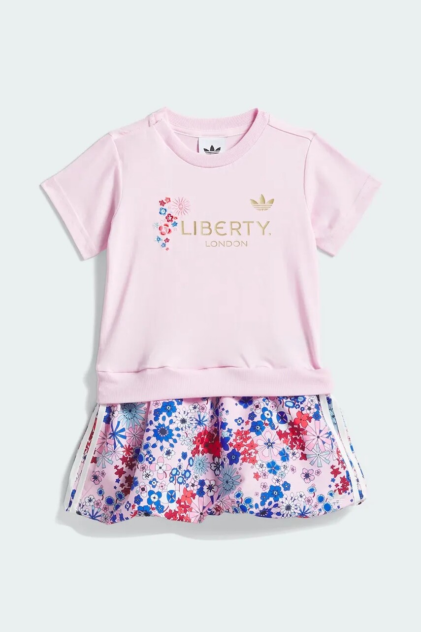 Dievčenské bavlnené šaty adidas Originals LIBERTY