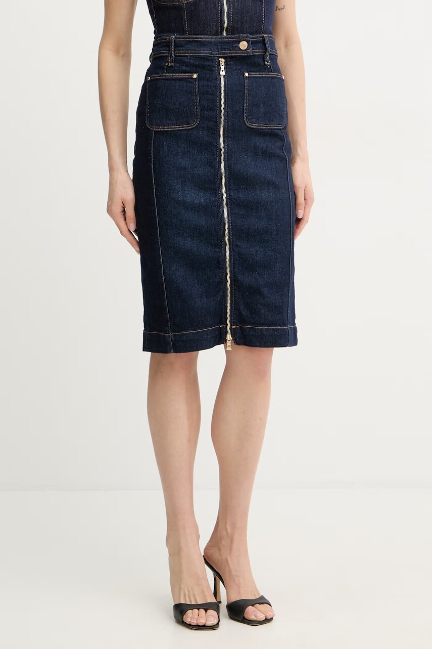 Rifľová sukňa Guess ROSITA