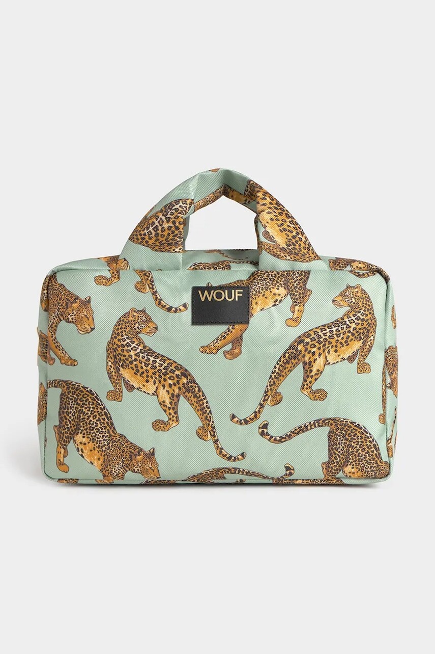 Cestovná kozmetická taštička WOUF Emerald Leopard 29 x 13 x 18 cm