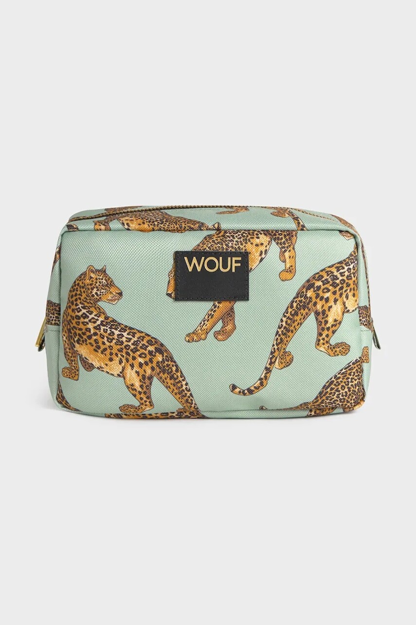 Cestovná kozmetická taštička WOUF Emerald Leopard 20 x 9,5 x 13 cm