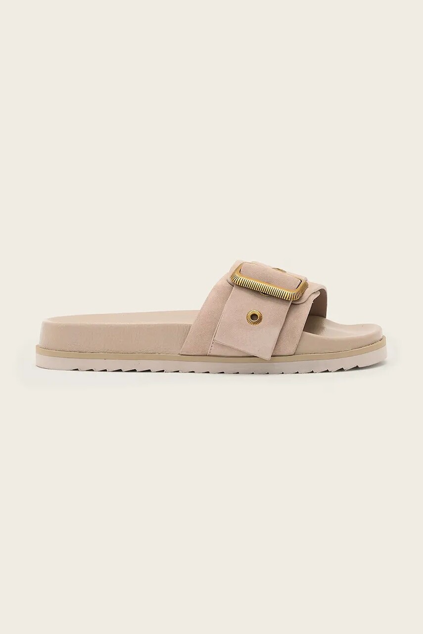 Semišové šľapky AllSaints Ellie Western Sandal