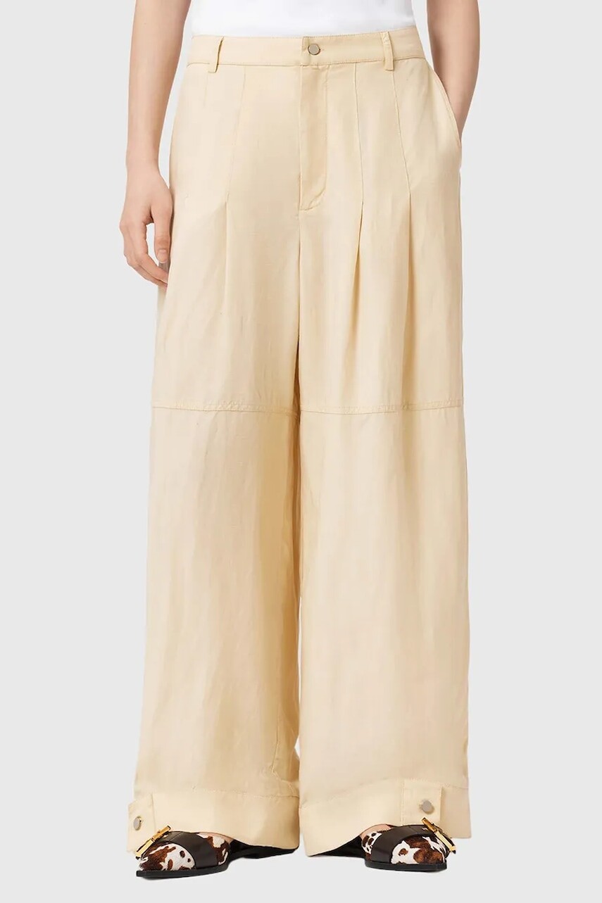 Nohavice s prímesou ľanu AllSaints SHERELL