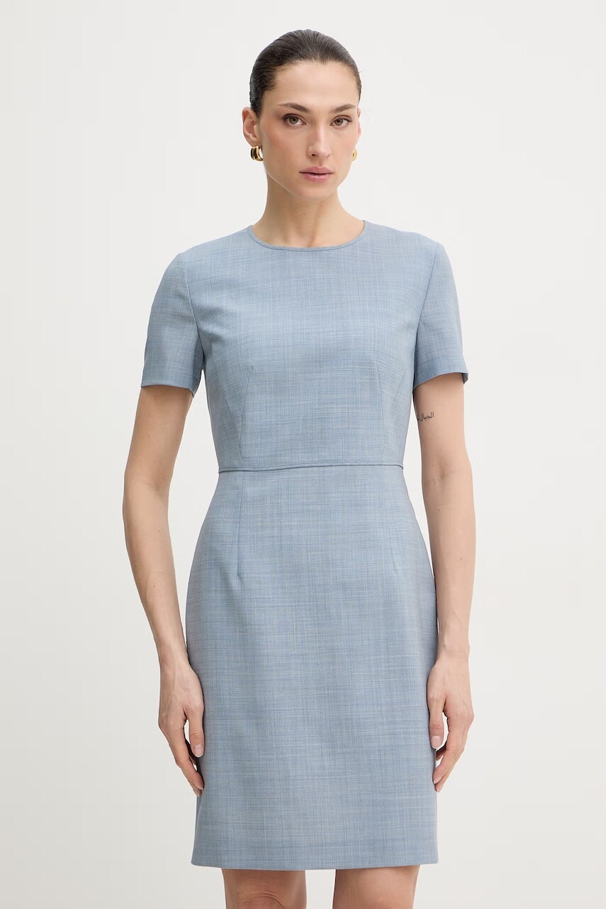 Vlnené šaty BOSS Dunera