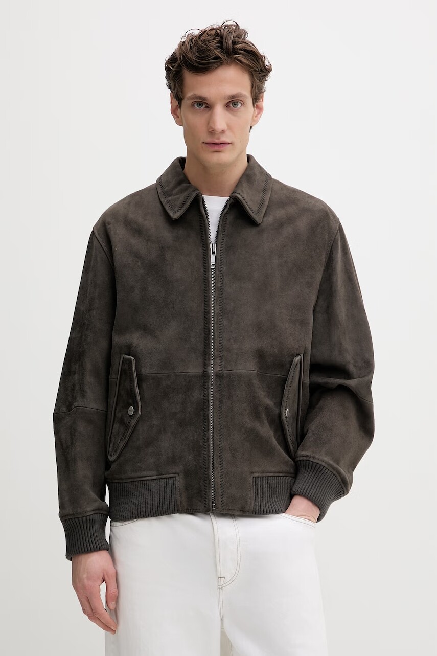 Semišová bunda HUGO Lemai