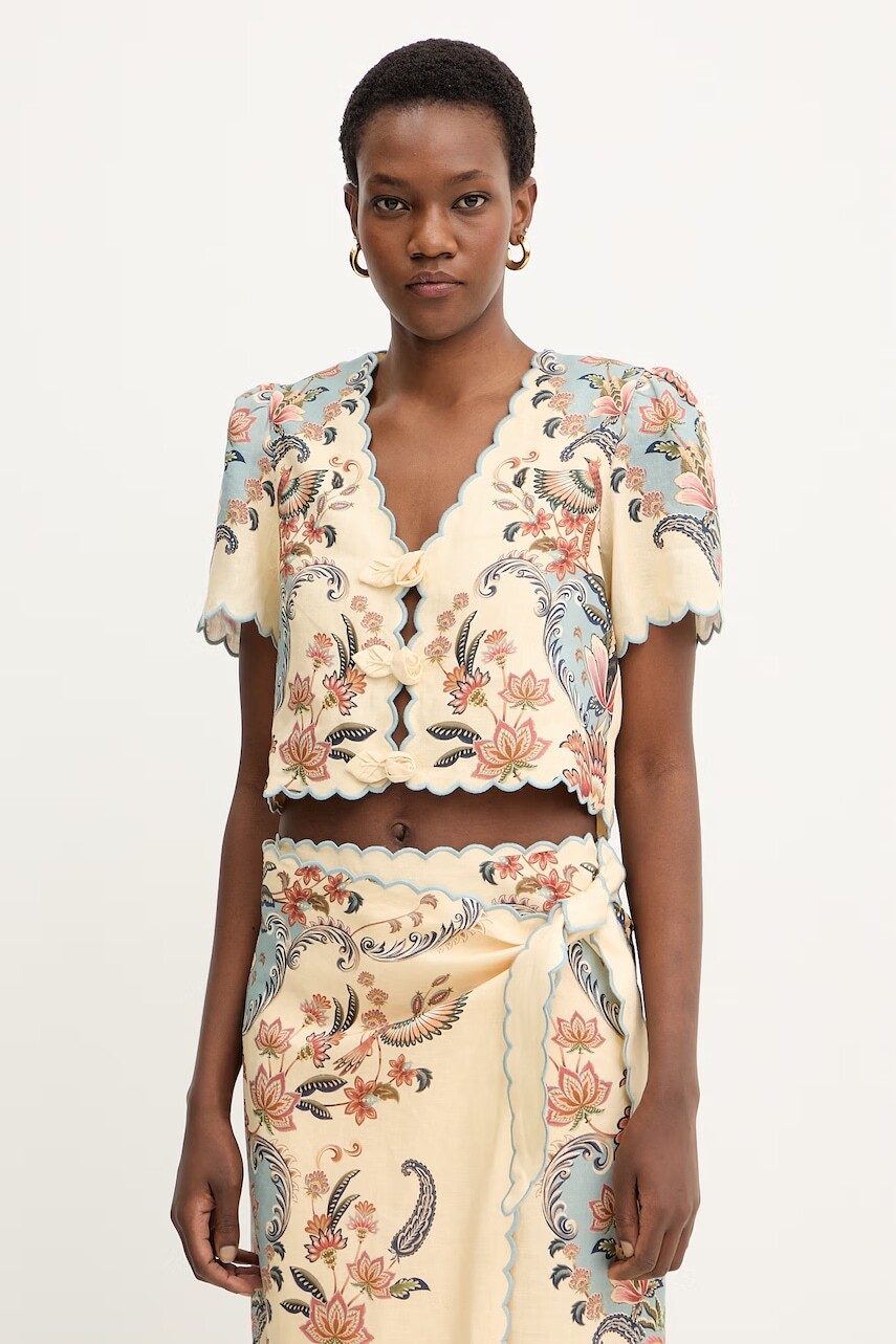 Ľanová blúzka Farm Rio