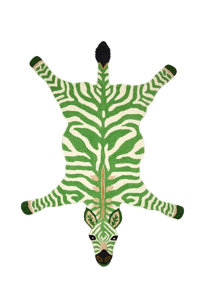 Vlnený koberec Doing Goods Grassy Zebra 153 x 110 cm