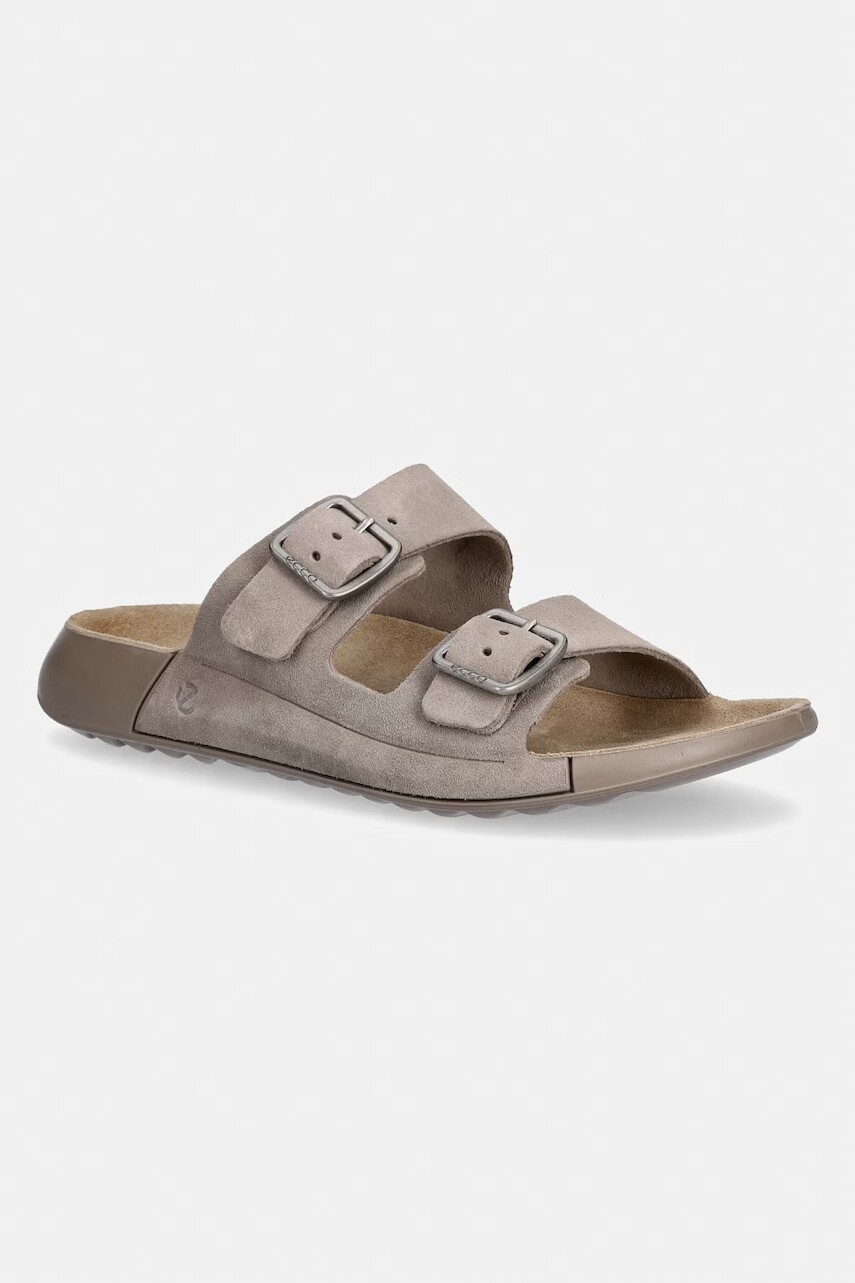 Semišové šľapky Ecco Cozmo W