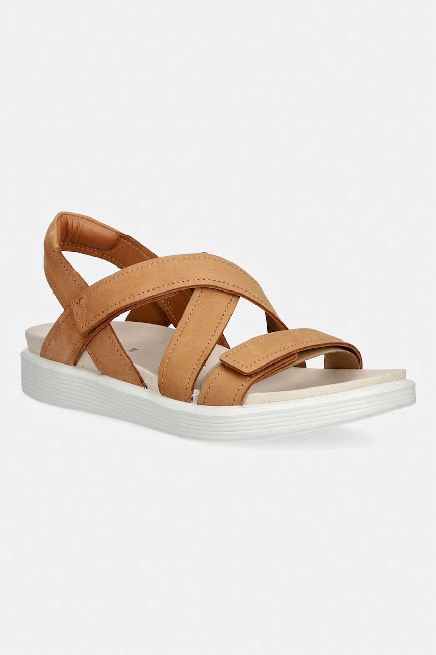 Nubukové sandále Ecco Soft Sandal W