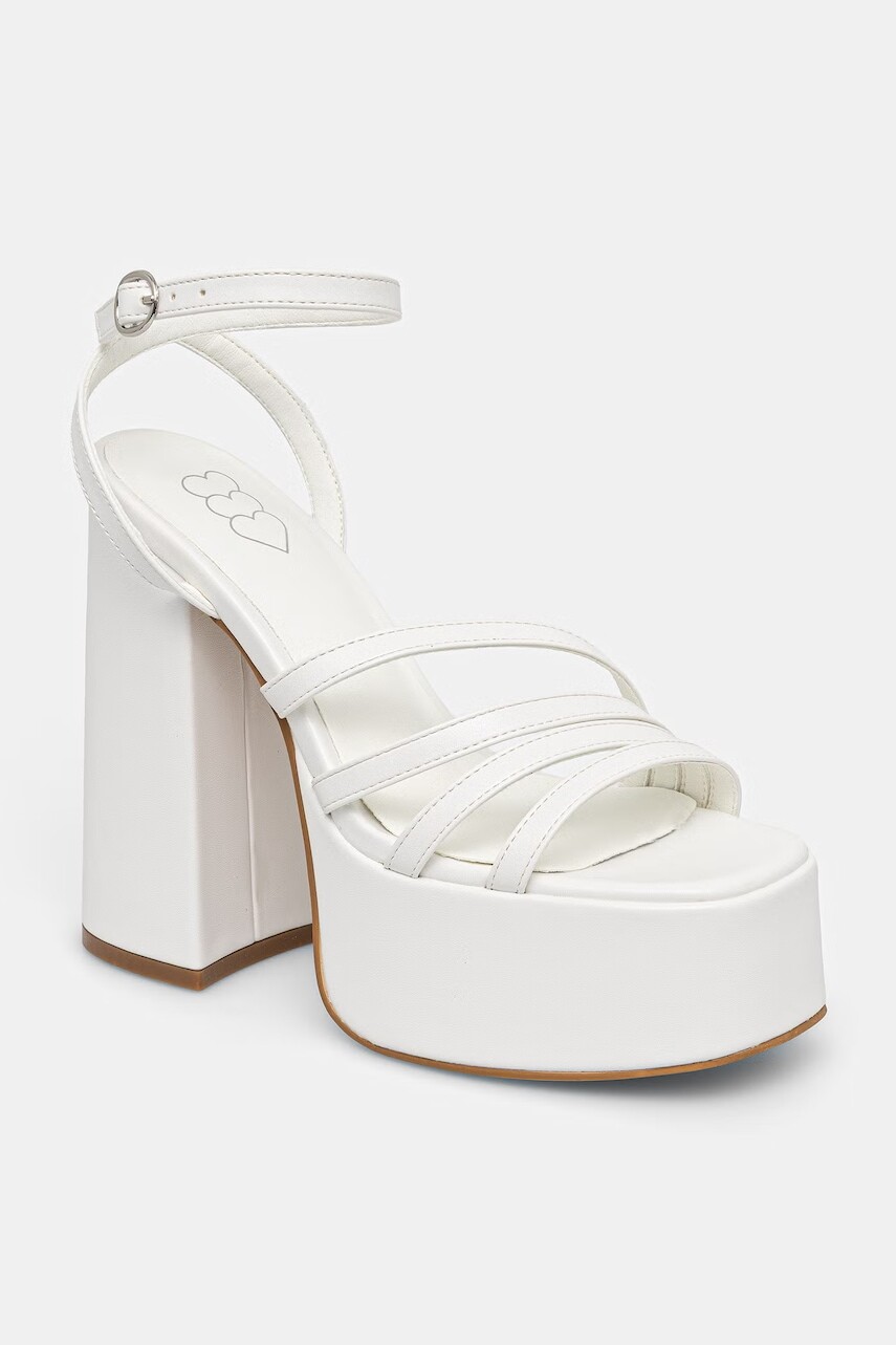 Sandále Koi Footwear DBP55 WHITE PLATFORM HEEL