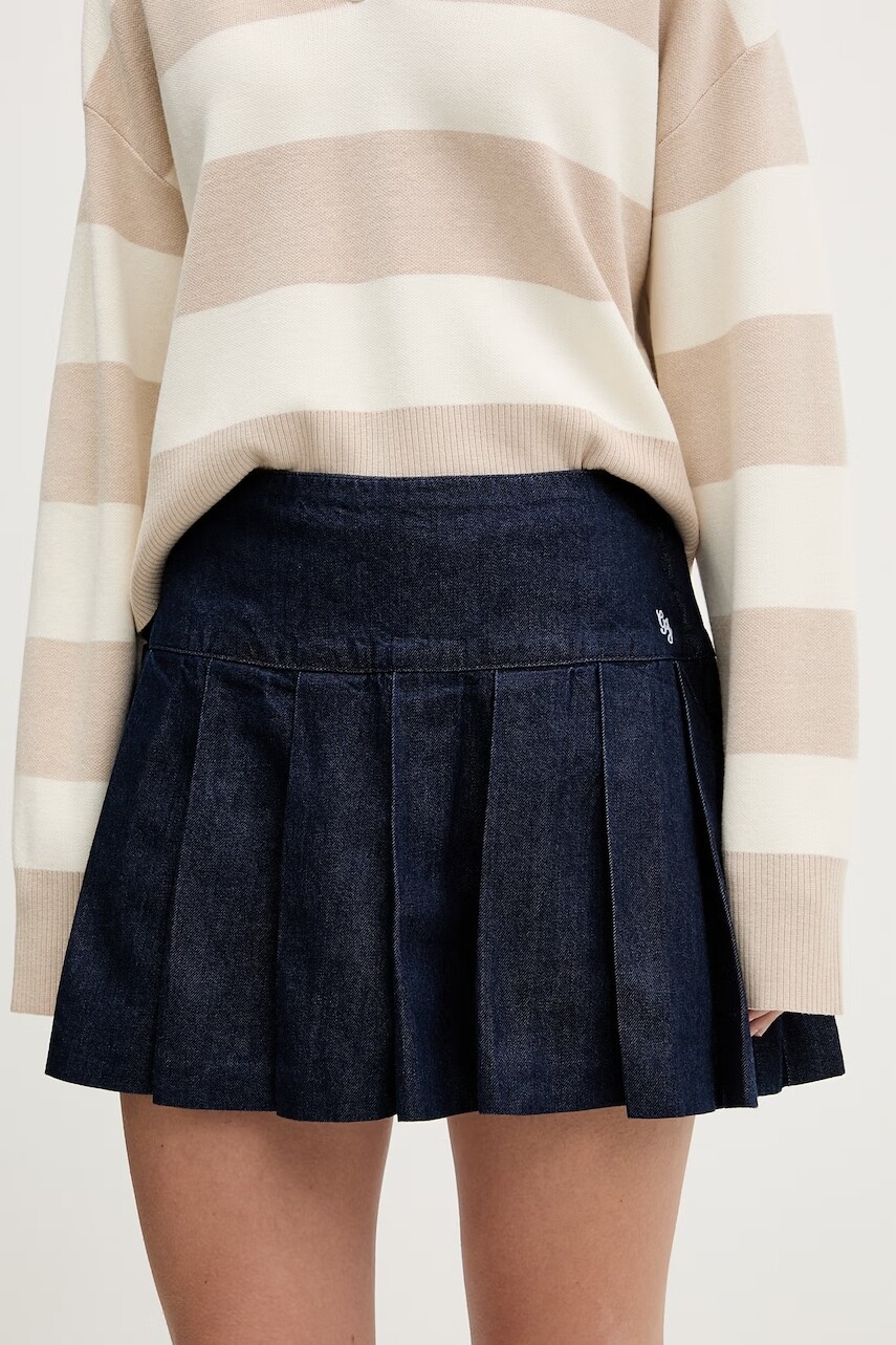 Rifľová sukňa Guess Jeans