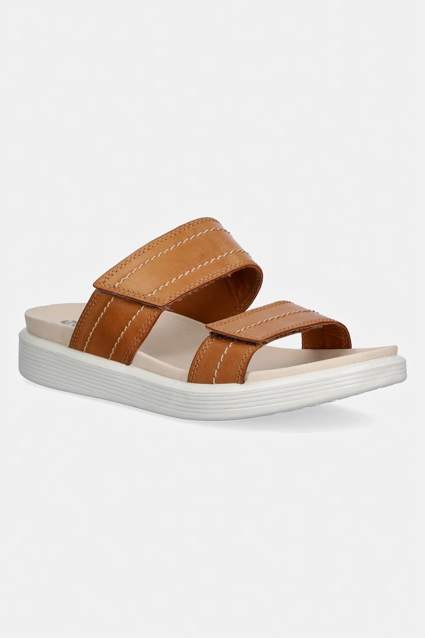 Kožené šľapky Ecco Soft Sandal W